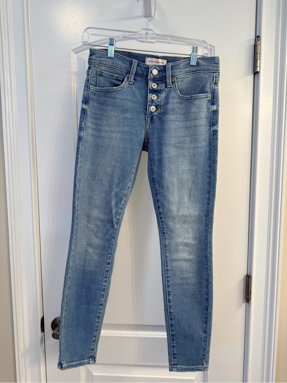 Lucky Brand Women's Ava Mid-Rise Skinny Jeans with Button-Fly